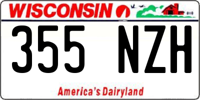 WI license plate 355NZH