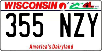 WI license plate 355NZY