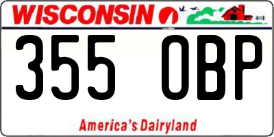 WI license plate 355OBP