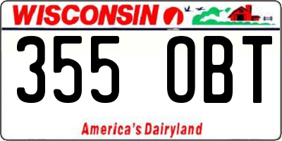 WI license plate 355OBT