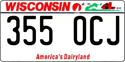 WI license plate 355OCJ