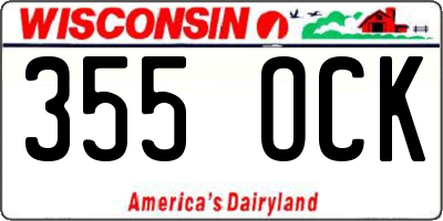WI license plate 355OCK