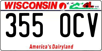 WI license plate 355OCV
