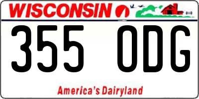 WI license plate 355ODG