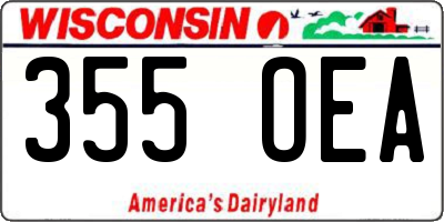 WI license plate 355OEA