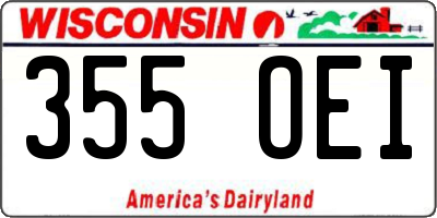 WI license plate 355OEI