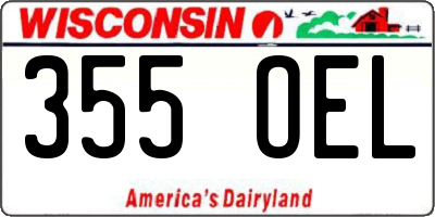 WI license plate 355OEL