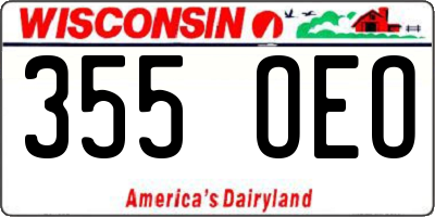 WI license plate 355OEO