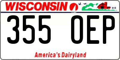 WI license plate 355OEP