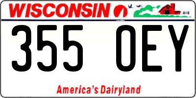 WI license plate 355OEY