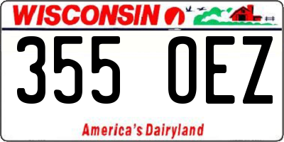 WI license plate 355OEZ