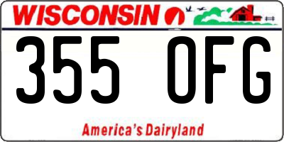 WI license plate 355OFG