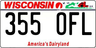 WI license plate 355OFL