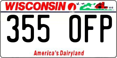 WI license plate 355OFP