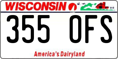 WI license plate 355OFS