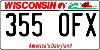 WI license plate 355OFX