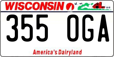 WI license plate 355OGA