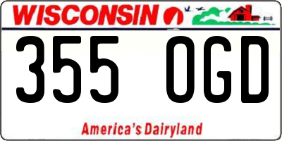 WI license plate 355OGD