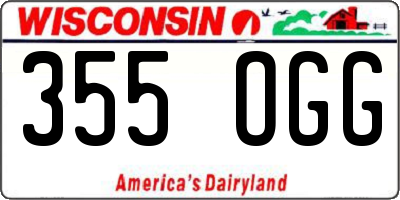 WI license plate 355OGG