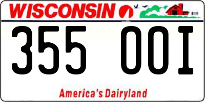 WI license plate 355OOI