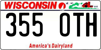 WI license plate 355OTH