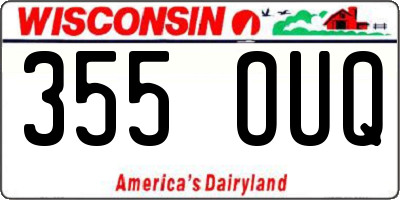 WI license plate 355OUQ