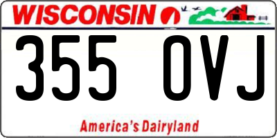 WI license plate 355OVJ