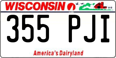 WI license plate 355PJI