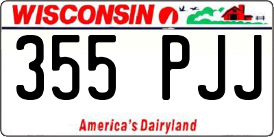 WI license plate 355PJJ