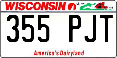 WI license plate 355PJT