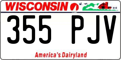 WI license plate 355PJV