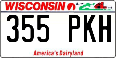 WI license plate 355PKH