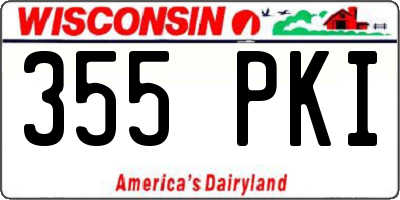 WI license plate 355PKI