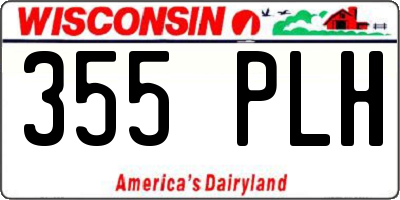 WI license plate 355PLH