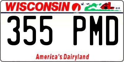 WI license plate 355PMD