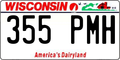 WI license plate 355PMH