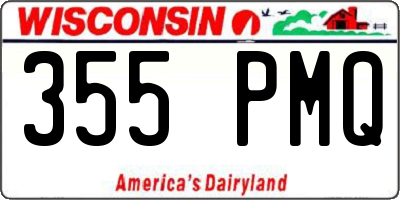 WI license plate 355PMQ