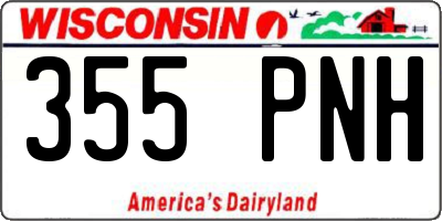 WI license plate 355PNH