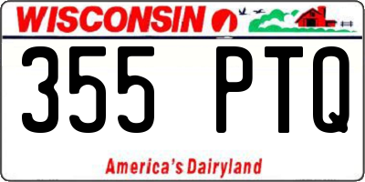 WI license plate 355PTQ