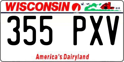 WI license plate 355PXV