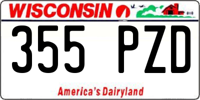 WI license plate 355PZD