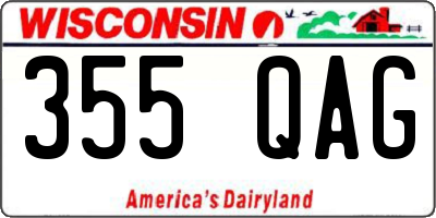 WI license plate 355QAG