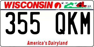 WI license plate 355QKM