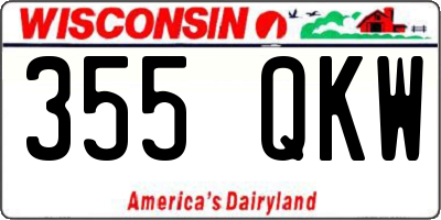 WI license plate 355QKW