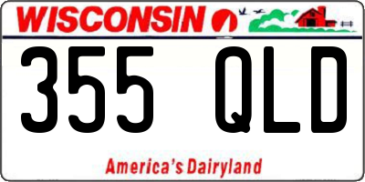 WI license plate 355QLD