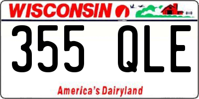 WI license plate 355QLE