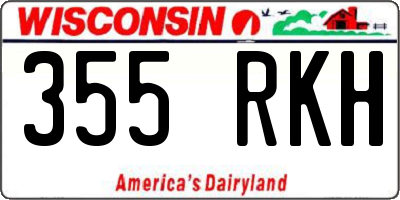 WI license plate 355RKH