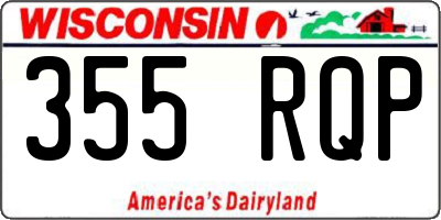 WI license plate 355RQP