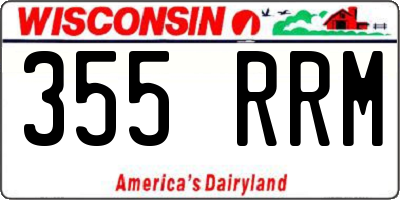 WI license plate 355RRM