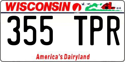 WI license plate 355TPR